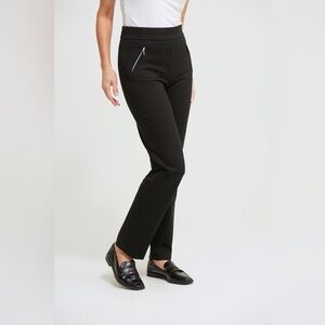 Joseph Ribkoff Pants Charcoal Grey Pull On Stretch size 14